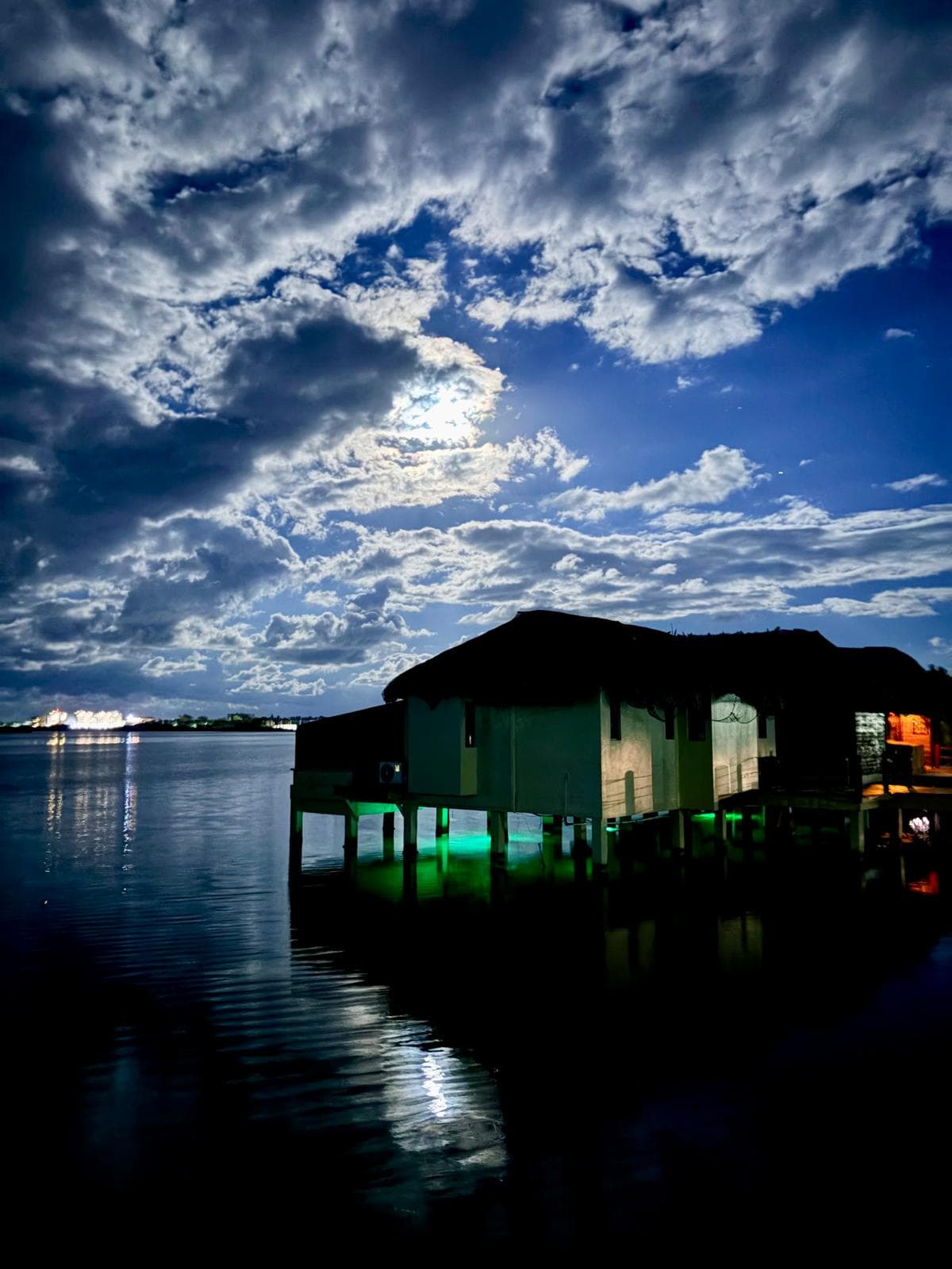 Aerial view of Lina Point Resort overwater cabanas in Belize